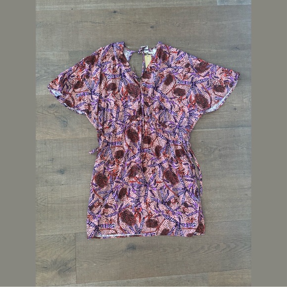 seafolly native kimono swim coverup new nwt dress - Picture 2 of 7